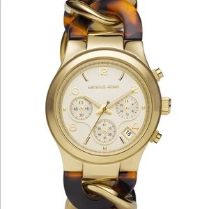 Michael Kors Chain Link Tortoise Watch